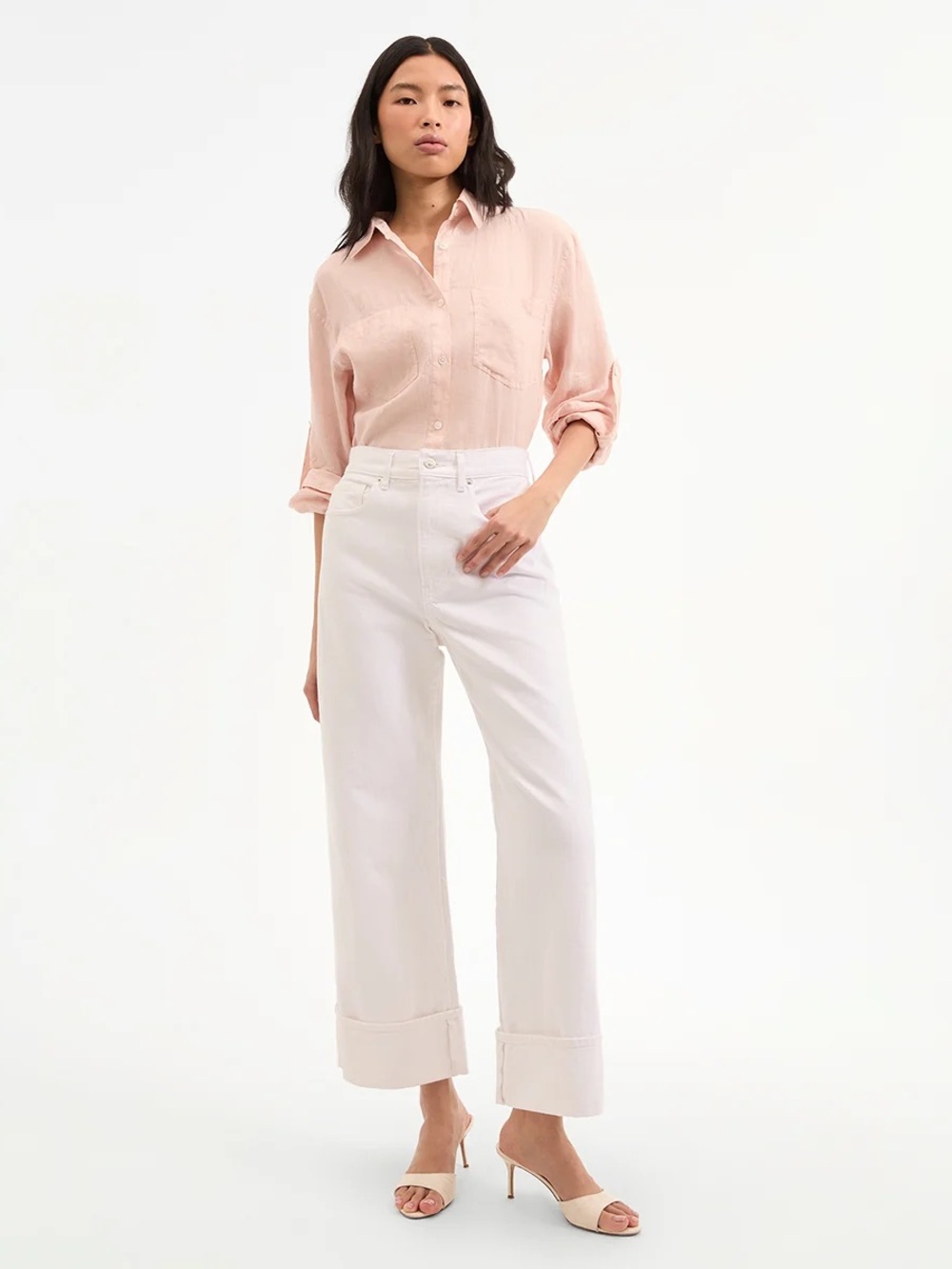 Veronica Beard Taylor Cuffed Cropped Wide Leg Jeans - NWT!